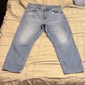 American Eagle Outfitters Light Blue Straight Leg Jeans